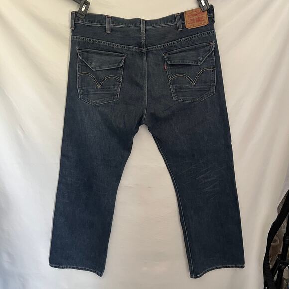 Levi's 569 Y2K Loose Straight Mens Jeans 38x32 Skater Baggy Grunge Snap Pockets - Picture 6 of 13